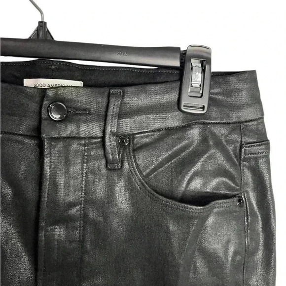 GOOD AMERICAN Good Legs Coated black skinny jean Size 10/30 - Picture 5 of 9